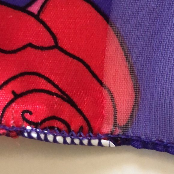 Red Hat Society Purple Scarf Bandana VTG - Picture 5 of 14